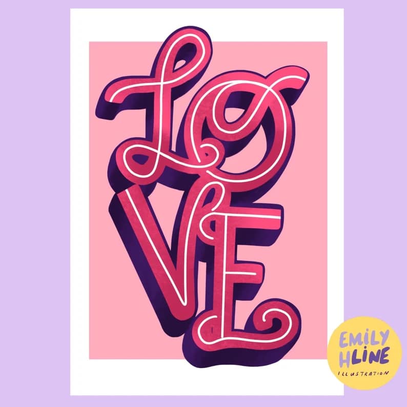 Love Typography - A5 Print