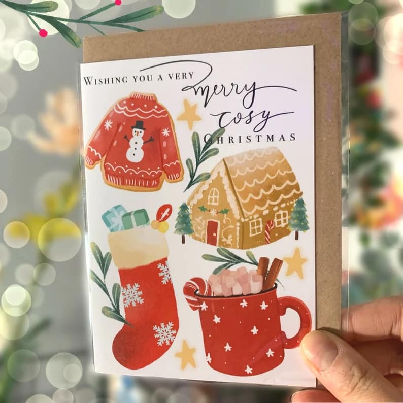 Cosy Christmas - Illustrated Christmas Card